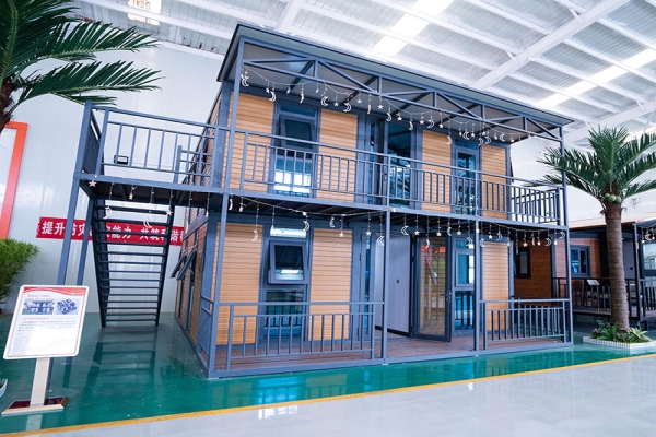 Two-level Flat-roof Double-side Expandable Modular Home